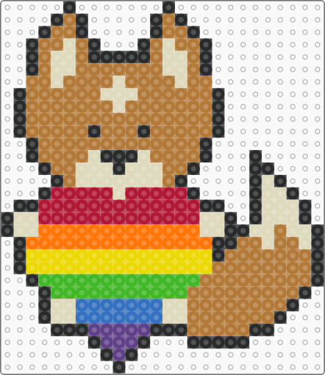 pomeranian holding rainbow - beige, tan