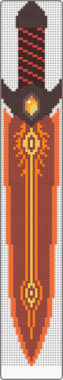 fire blade, version 2 - red,orange