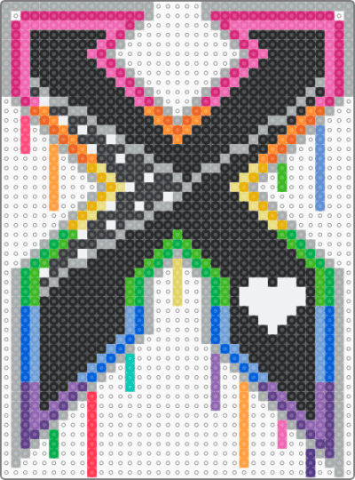 dripping rainbow excision - black, colorful, dj, drippy, dubstep, edm, excision, gray, green, logo, music, pink, x