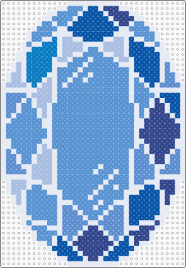 oval gemstone (sapphire) - blue,light blue