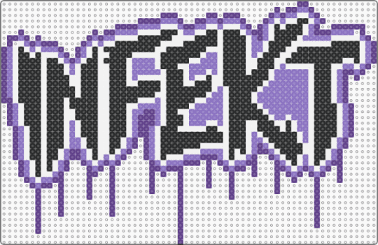 INFEKT Kandi pattern - infekt,dj,edm,logo,music,graffiti,rave,purple,blue