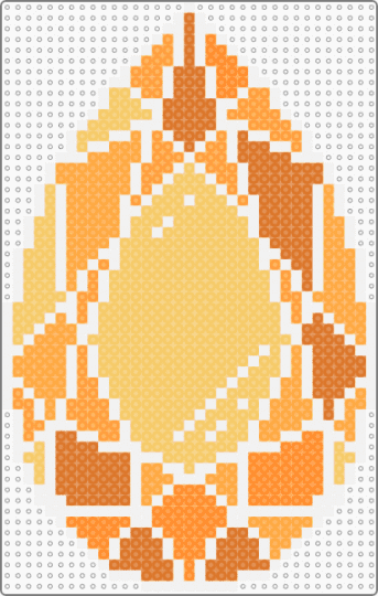 teardrop gemstone (topaz) - orange,yellow