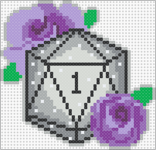 crystal rose D20 - pink,gray