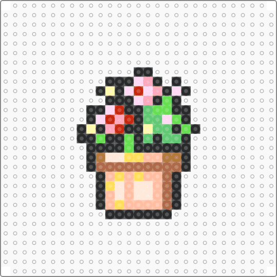 Garden3 - beige, black, pink, tan