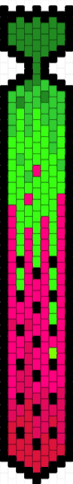 watermellon theme tie! - black, green, kandi, pink, scene, scenecore, tie, watermelon
