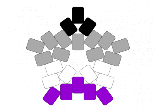 acesexual flag star :D - acesexual, beige, idkwhattoputhere, lgbtqia, pride, purple