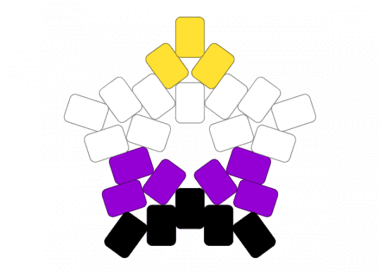 neen beanery flag for my sibling - idkwhattoputhere, kandi charm, kandi star, lgbtqia, nonbinary, pride, purple, yellow