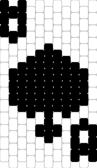 Ace Of Spades Card Kandi - black,white