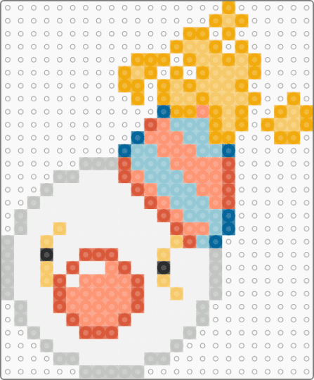 Clown - beige, orange