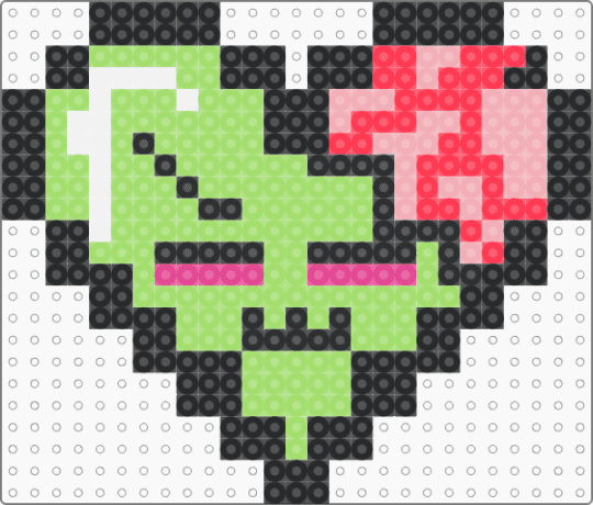 Cute heart zombie - green