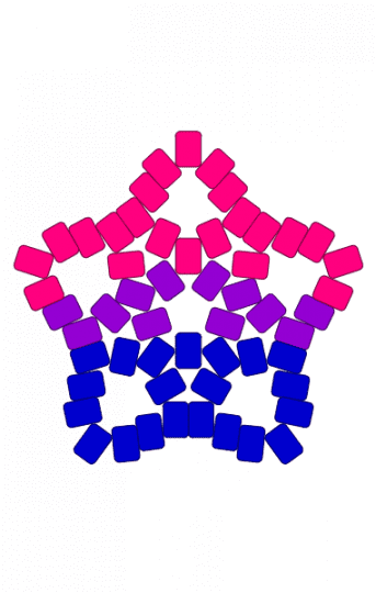 bisexual pride star (large) - bi, biromantic, bisexual, blue, lgbtq, pink, pride, purple