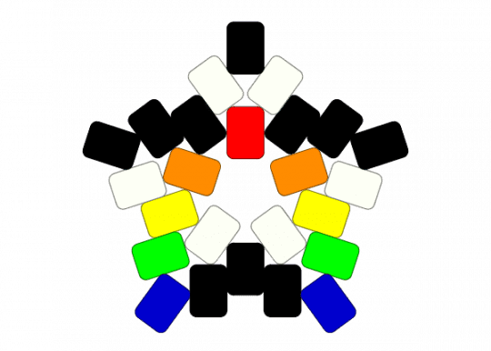 Straight Ally Pride Star - ally, black, green, lgbtq, orange, pride, purple, star, straight, support, white, yellow