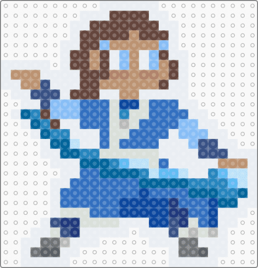 Katara - anime, atla, avatar the last airbender, blue, brown, character, keychain, light blue, white