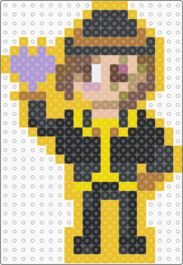 Janus Blowing a Kiss - character, fanart, sanders sides, tan, yellow