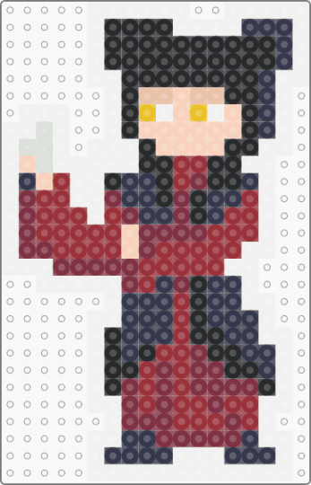 Mai - anime, atla, avatar the last airbender, brown, character, keychain, purple, red, white