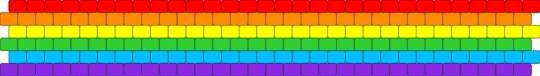 Simple Rainbow Peyote - colorful, green, orange, purple