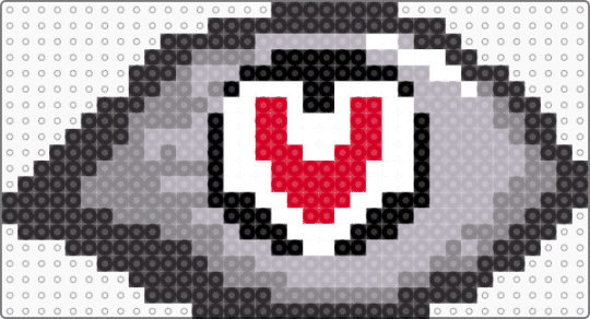 (REMIX) heart eye - beige, gray