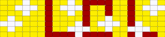 “LOL” yellow and red ladder cuff - cotdlettering, ladder stitch, letter, lol, red, scene, words, yellow