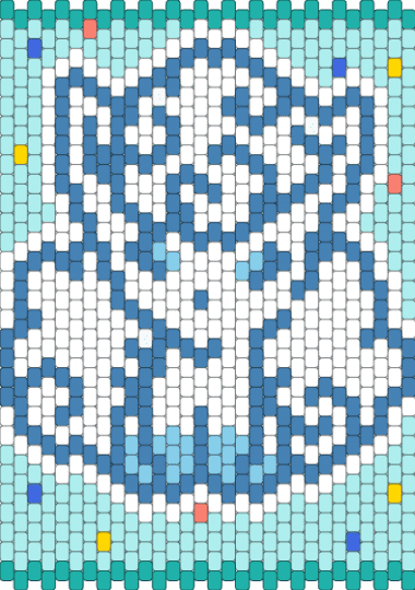 Alolan Vulpix - light blue,blue