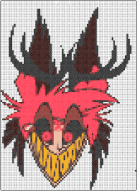 Al - alastor,hazbin hotel,demon,character,tv show,creepy,red,yellow