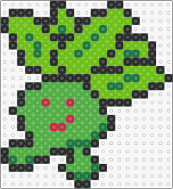 Shiny Myrapla - oddish,pokemon,character,anime,gaming,simple,green,cute