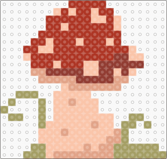 🍄  Mushroom 🍄 - beige, red