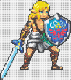 link - link,legend of zelda,hylian shield,sword,video game,character,light blue,tan,yellow