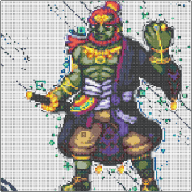 ganon totk - ganondorf,legend of zelda,character,video game,green,purple