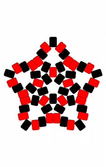black and red star - black, kandi, red, star