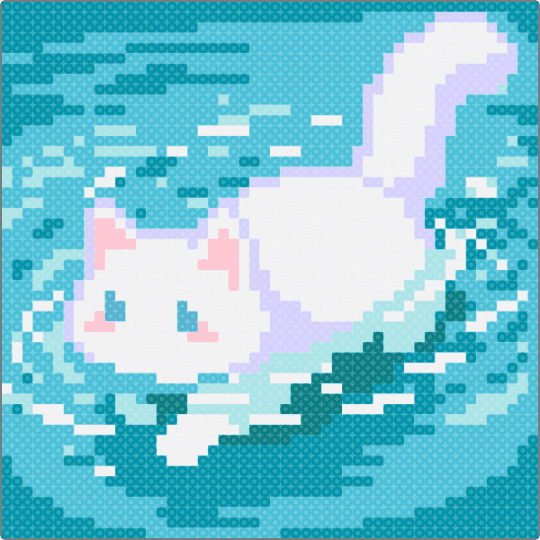 ₊˚.༄🌊₊˚.༄ฅ^>⩊ - light blue, teal