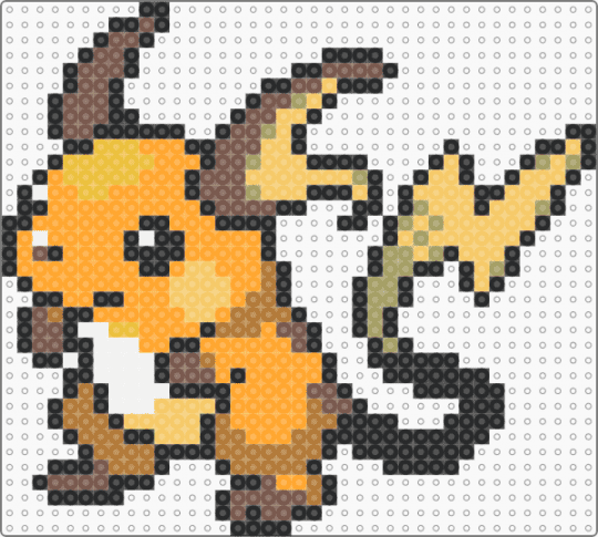 Raichu ⚡️ - orange, tan, yellow