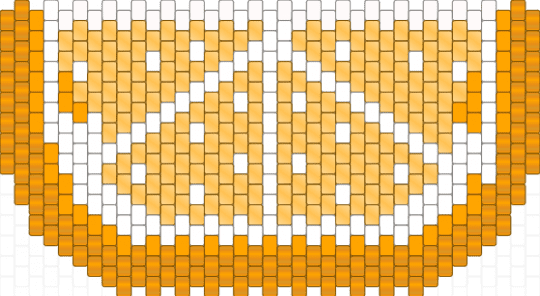 Orange Bag Flap - orange, white