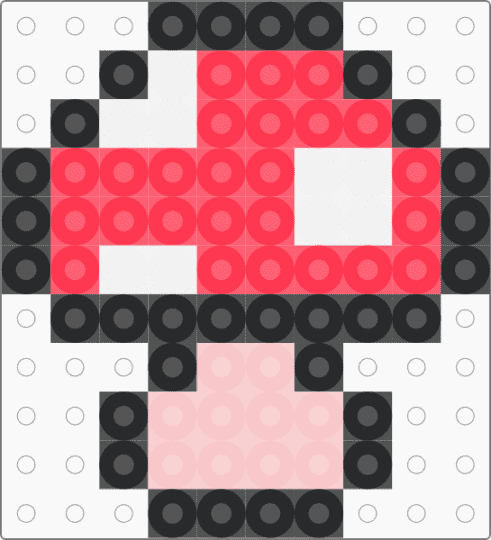 Mushroom - beige, red