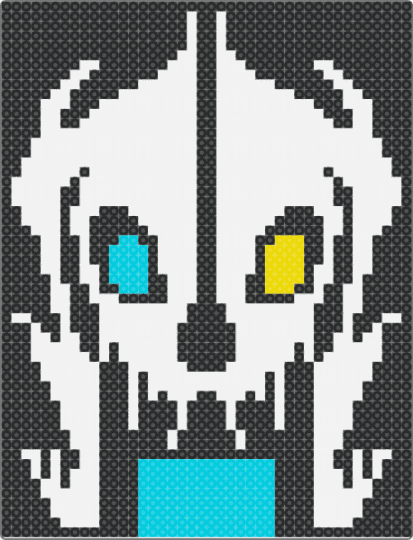 Gaster Blaster - character, gaster blaster, light blue, sans, undertale, video game, white