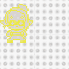 Pixel Frye - frye,splatoon,character,video game,pastel,simple,gray,yellow