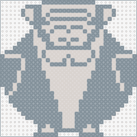 Pixel Big Man - big man,splatoon,manta ray,character,video game,simple,gray