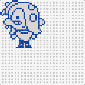 Pixel Shiver - shiver,splatoon,character,video game,simple,gray,blue