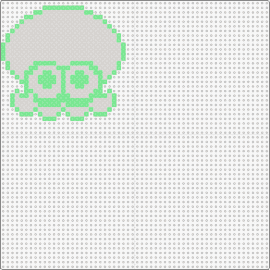 Pixel Eight - eight,splatoon,squid,character,video game,pastel,simple,gray,green