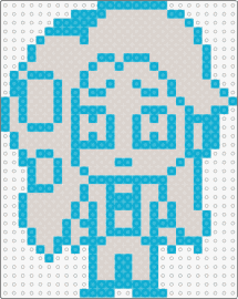 Pixel Marina - marina,splatoon,character,video game,simple,gray,teal
