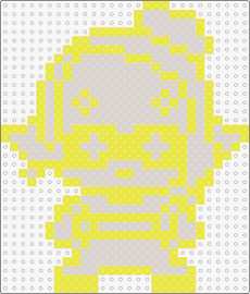 Pixel Frye - frye,splatoon,character,video game,pastel,simple,gray,yellow