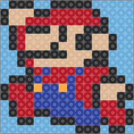 Mario Coaster - mario,nintendo,coaster,character,red,tan,blue