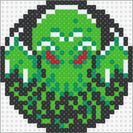 Cthulhu - cthulhu,monster,octopus,horror,lovecraft,green,black