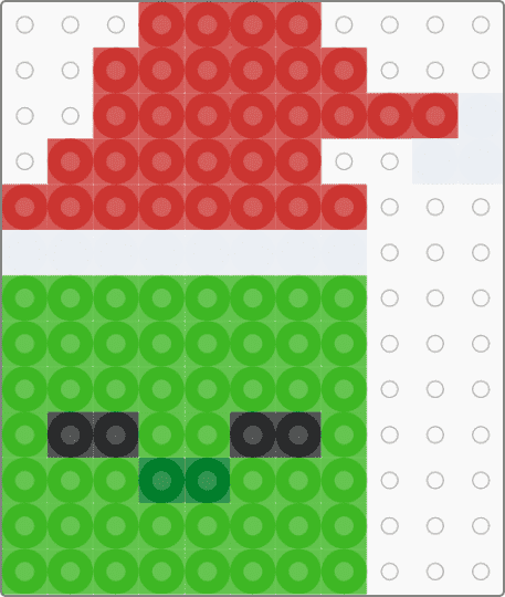 Minecraft Zombie Santa Ornament - red,green,christmas