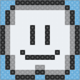 Mario Cloud Coaster - cloud,mario,nintendo,coaster,video game,face,smile,white,light blue