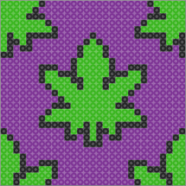 pot leaf coaster 2 - marijuana,pot,weed,leaf,ganja,coaster,nsfw,green,purple