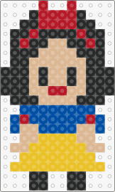 Mini snow white - snow white,disney,princess,character,simple,chibi,cute,red,blue,yellow