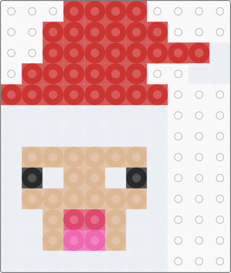 Minecraft Sheep Santa Ornament - red,beige,christmas