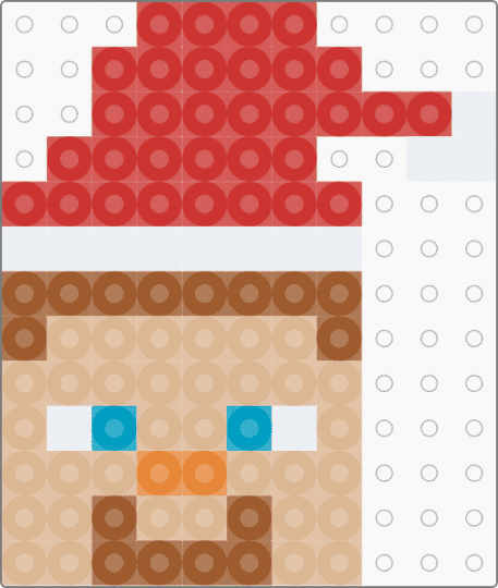 Minecraft Steve Santa Ornament - red,tan,beige,christmas