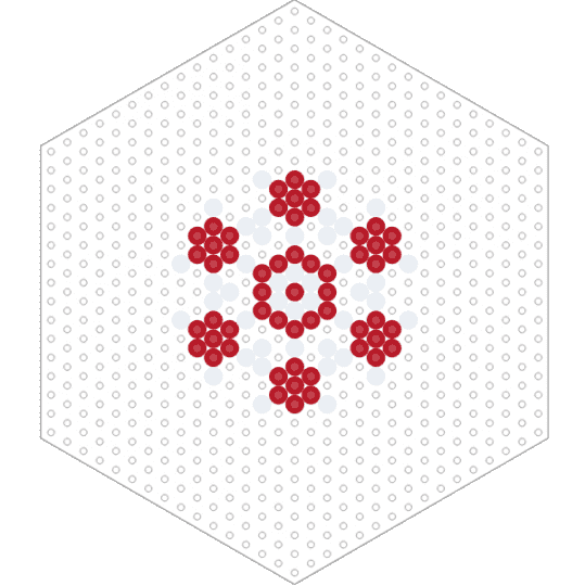 Snowflake Christmas Ornament 2 - red,white,christmas