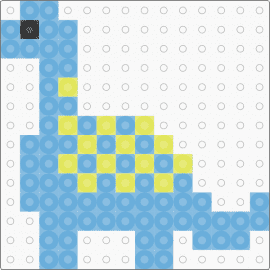 Small Blue Brontosaurus - light blue